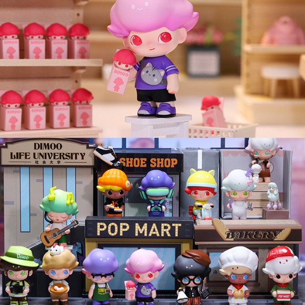 ★Hgtoys★ [] Búp Bê Popmart DIMOO Trường Đại Học Xã Hội Bí Ẩn Trang Trí