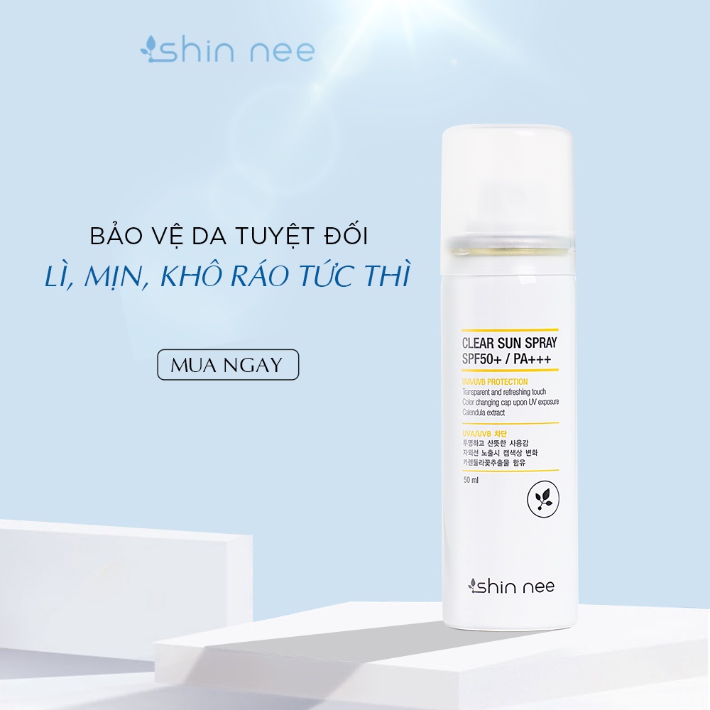 [Mã BMBAU50 giảm 7% đơn 99K] Xịt chống nắng Clear Sun Spray Shin Nee 50ml