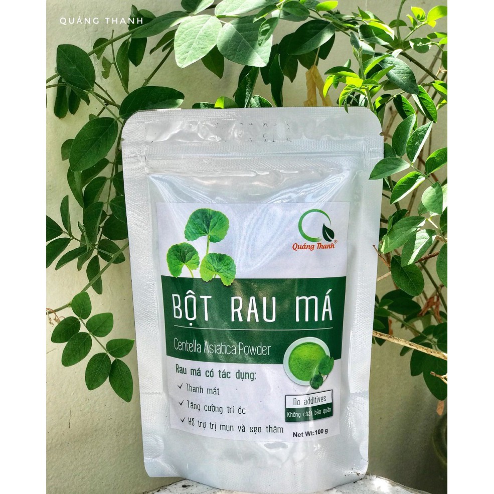 Bột Rau Má Quảng Thanh - 100g - Thanh lọc cơ thể - Tăng cường trí nhớ - Trị mụn và thâm