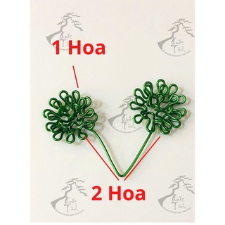 Lá tùng bonsai handmade set 100 hoa, phụ kiện bonsai dây nhôm