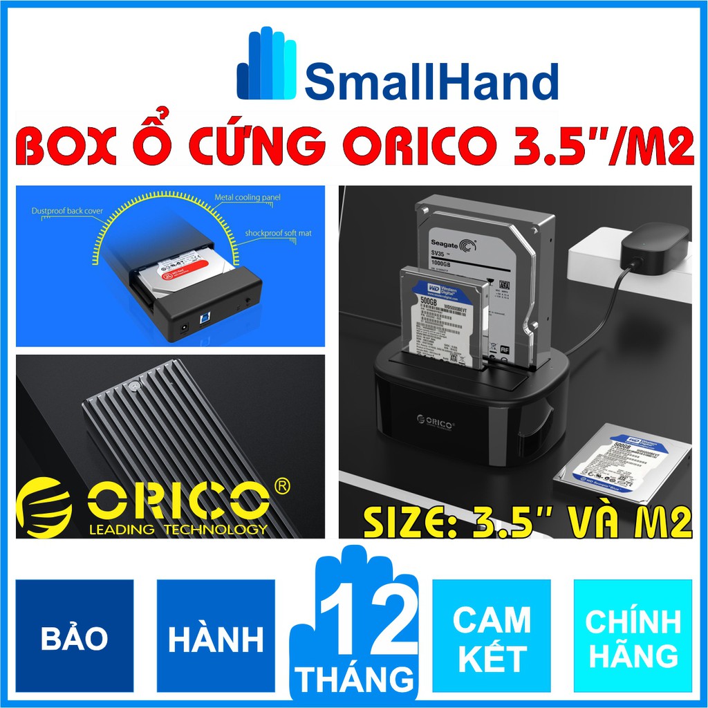 Box ổ cứng Orico M2 và 3.5 inch – CHÍNH HÃNG – Bảo hành 12 tháng – Box HDD – Box SSD - NVMe - Ngff