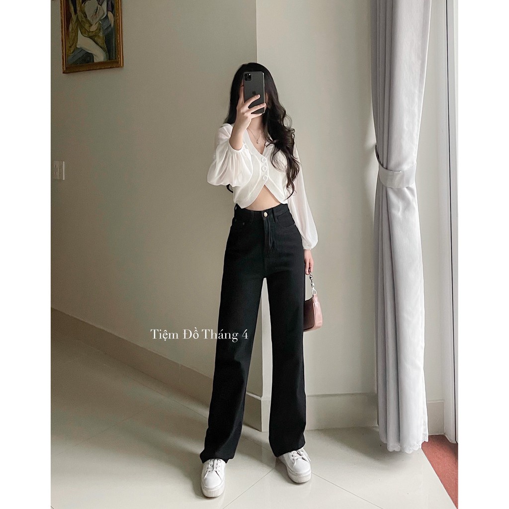 Quần Jeans Ống Suông Nữ Lưng Cao Tôn Dáng - HIGH CULOLES