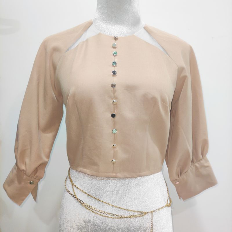 Áo sơ mi croptop thời trang nữ
