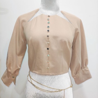 Áo sơ mi croptop thời trang nữ