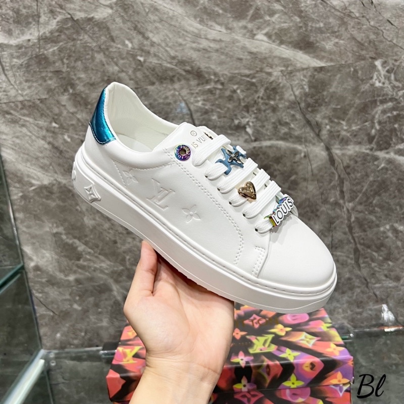 Thể Thao LV Gót Bạc Hồng Xanh Full Size 35-39