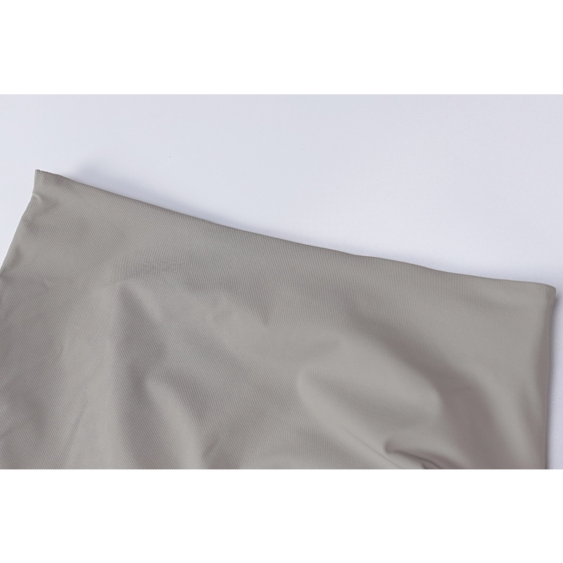 DUNEA Chân Váy Dài Lưng Cao Xẻ Tà Phối Khóa Kéo Phong Cách Đường Phố Cá Tính Cho Nữ