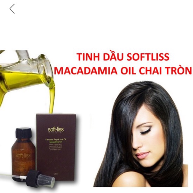 Tinh dầu dưỡng tóc Softliss Macadamia Hair Oil dưỡng bóng tóc chính hãng 125ml (loại mới)