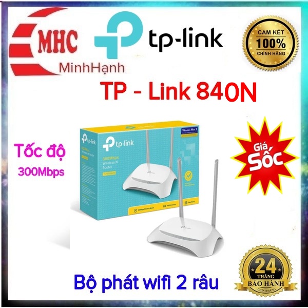 Bộ phát wifi TP-Link TL-WR840N Wireless N300Mbps chính hãng bh 2 năm