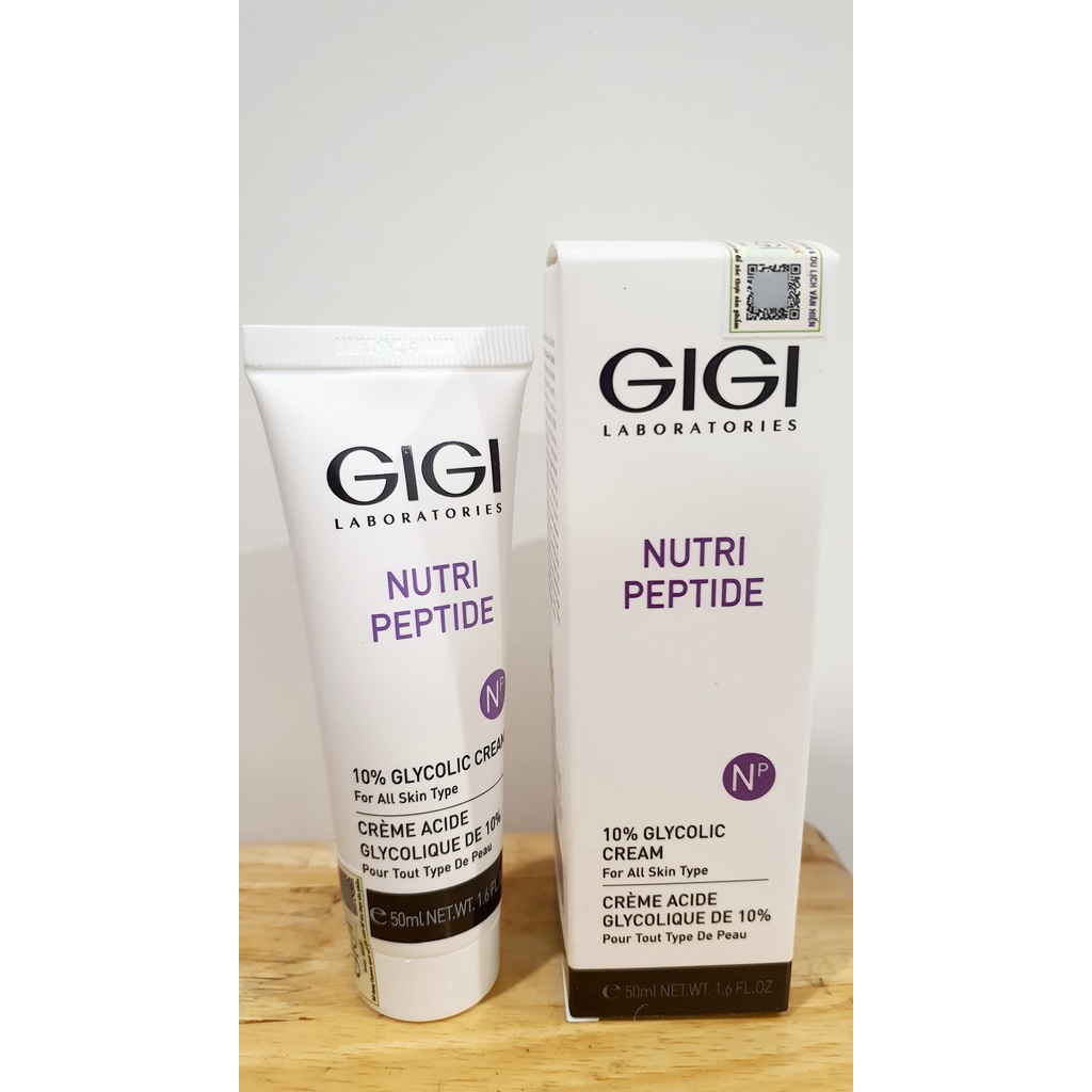 GIGI Nutri Peptide Glycolic Cream 10% Kem Dưỡng Tẩy Da Chết Làm Sáng Da, Chống Lão Hóa 50ml