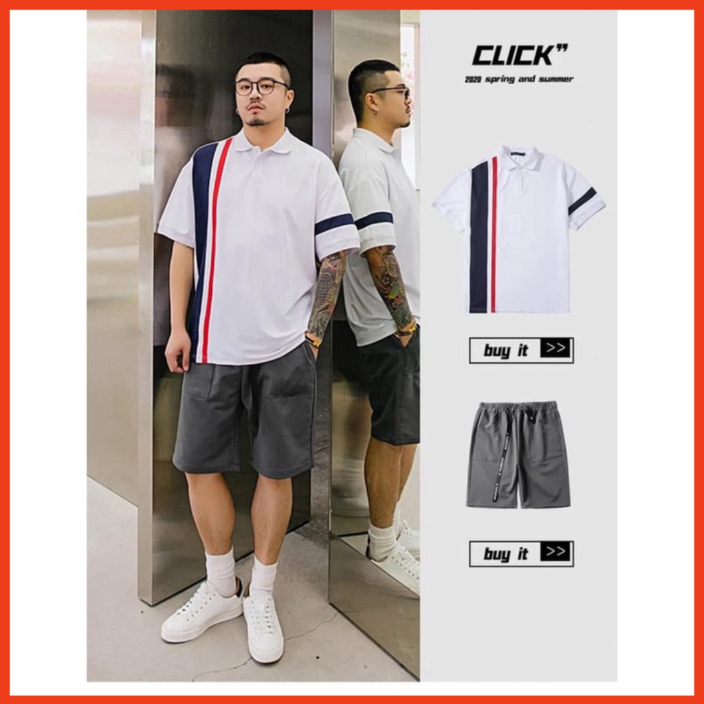 [ FREESHIP 10K ] Áo Thun Polo Nam Áo Phối Dọc 3D Chất Liệu Poly Cotton Form Rộng Cao Cấp | BigBuy360 - bigbuy360.vn