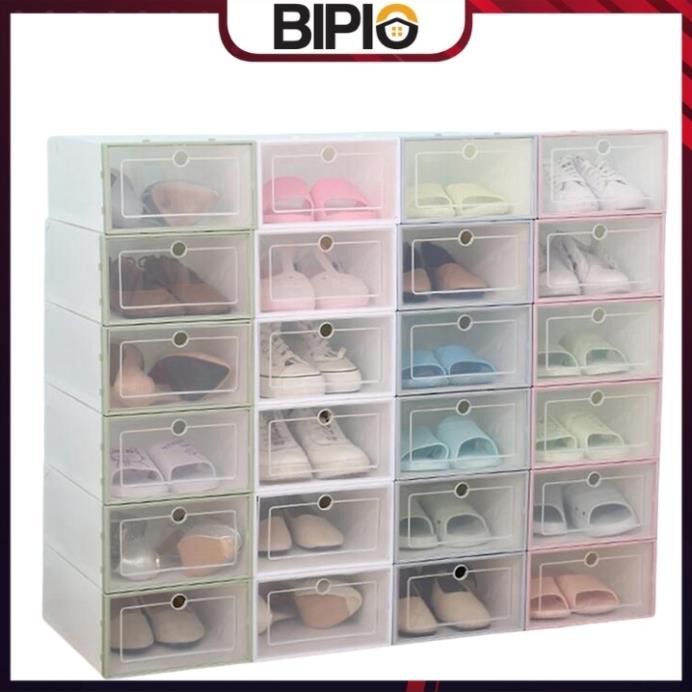 Hộp để giày nhựa cứng trong suốt chịu lực HN01