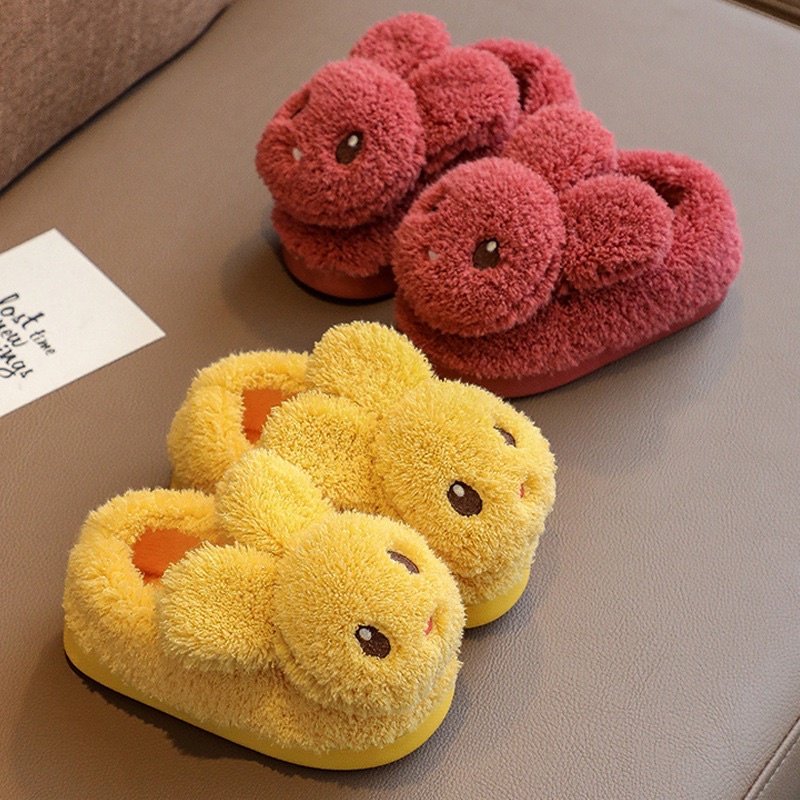 Dép giày bông hình thú cho bé trai bé gái đi trong nhà