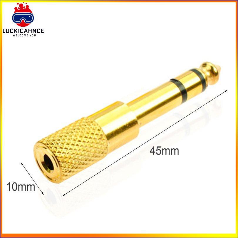 【6/6】3.5mm to 6.35mm Jack Plug Female to Male Audio Converter Headphone Adapter