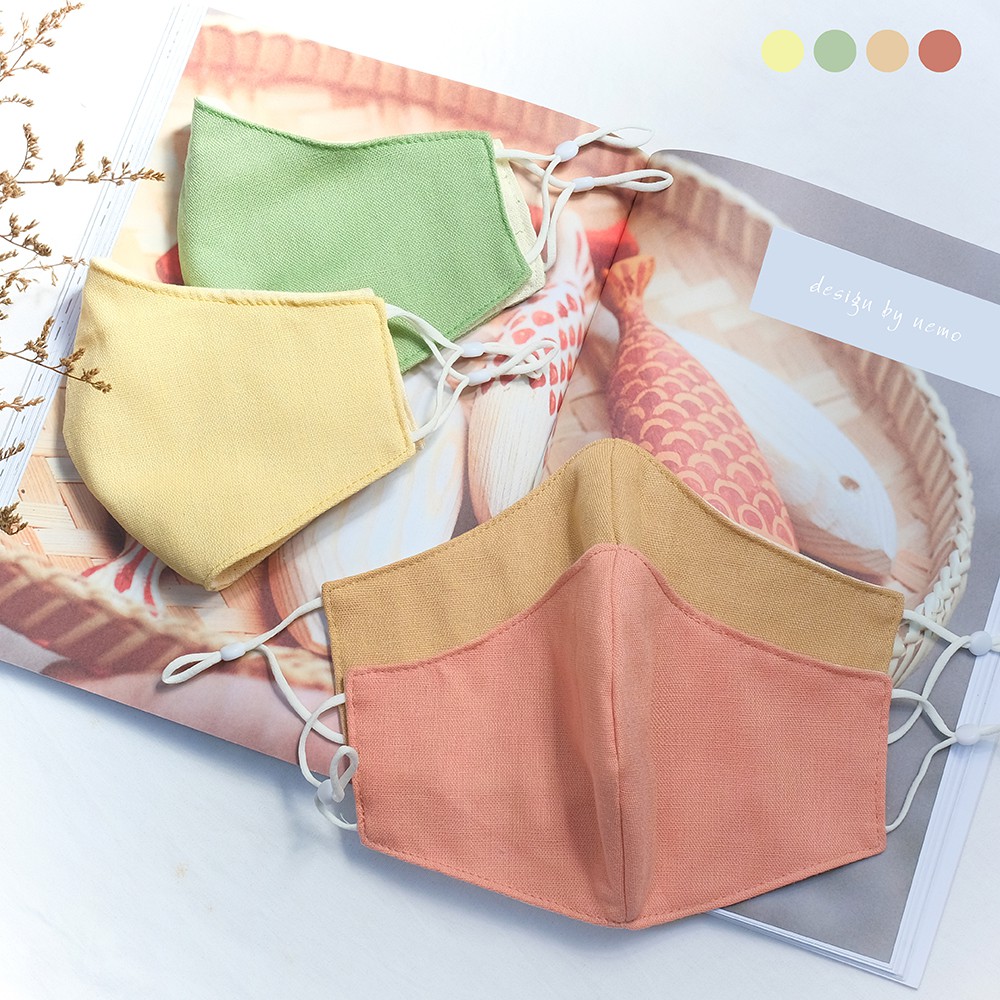 Khẩu Trang Vải Linen Nemo 3 lớp, sắc màu trái cây, có nút tăng giảm dây dễ điều chỉnh - KT4MTC | BigBuy360 - bigbuy360.vn