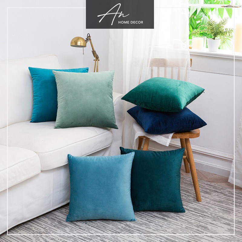 Vỏ bao gối tựa nhung sofa vuông 45*45