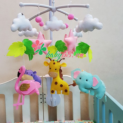 Bộ treo nôi cho bé thiên nga với 35 bài nhạc