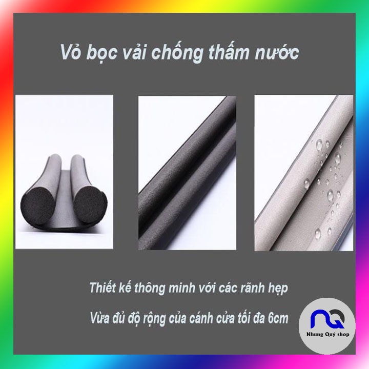 Thanh nẹp xốp chặn đáy khe cửa ngăn gió lùa, bụi bẩn, côn trùng, tiếng ồn tiện lợi