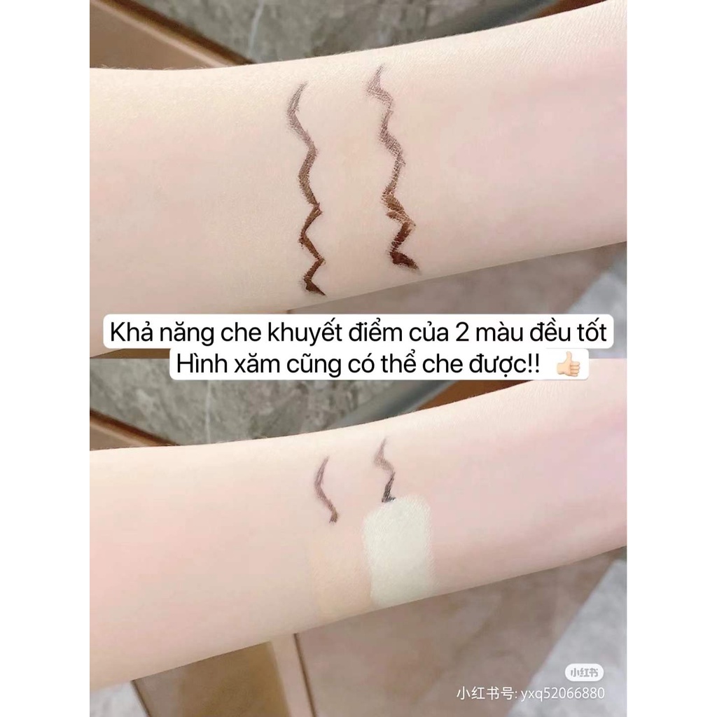 Bảng Kem Che Khuyết Điểm Hai Màu Sắc Độ Chính Xác Cao Che Phủ Quầng Thâm Vết Mụn Bọng Mắt Mao Geping