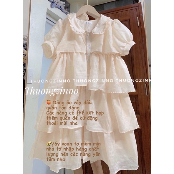 [Ảnh thật/Video] Đầm Voan công chúa Nora Dress nhẹ nhàng dạo phố Váy tiểu thư nhiều tầng sang chảnh | WebRaoVat - webraovat.net.vn