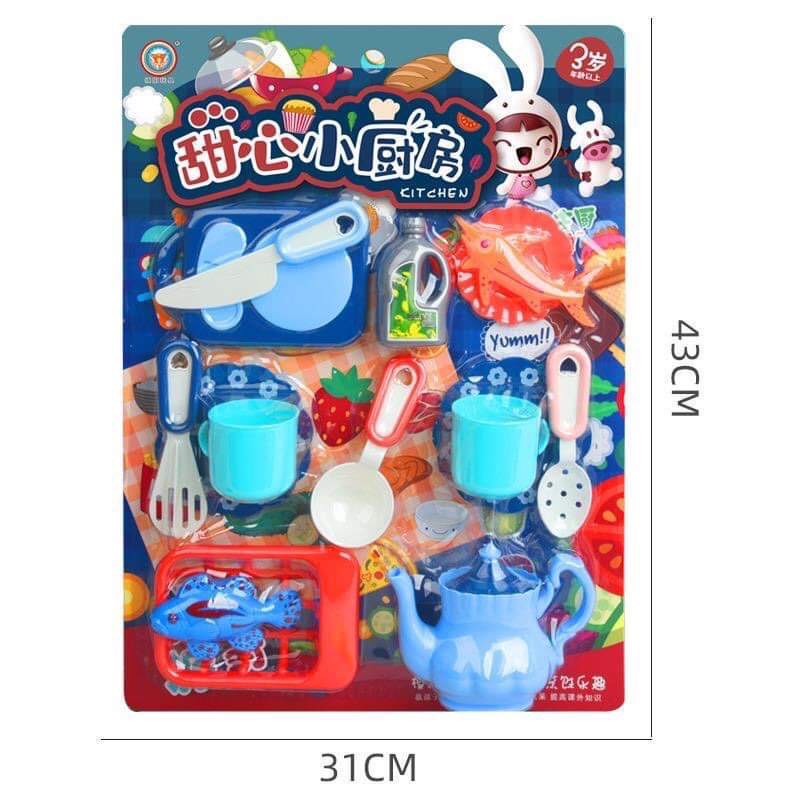 [Hàng Sẵn] Bộ đồ chơi nhà bếp chế biến Cá Vui Nhộn có ảnh thât