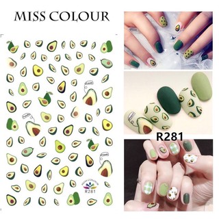 Sticker dán móng nhiều hình dễ thương( set 2 miếng to) giao mẫu ngẫu nhiên
