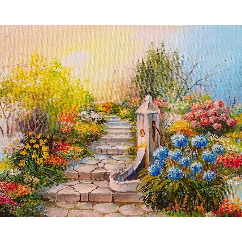 Bộ Tranh Xếp Hình Minh Châu 500 Mảnh Ghép – Lối Hoa (Kích Thước 40x50cm)