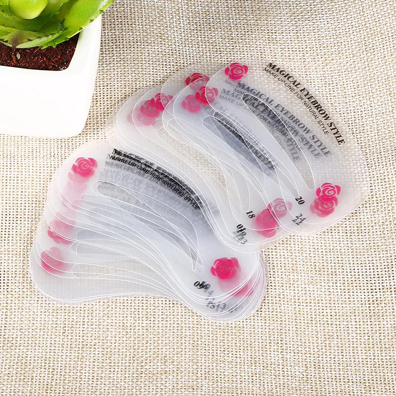 Reusable Eyebrow Stencils 24PCs Shaping Grooming Brow Template Make Up
