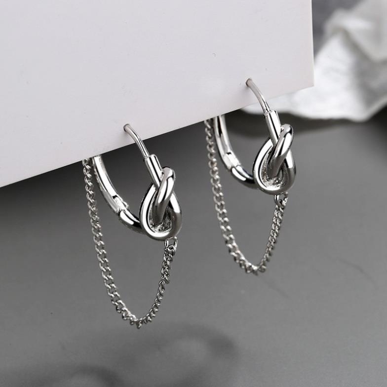 (0130) Khuyên Tai Đính Dây Hàn Quốc Đơn Giản Cho Nữ