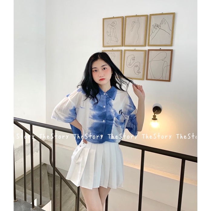 [STORY MADE] [STR] Áo sơ mi STR Since 2016 loang A2010