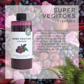Sữa Rửa Mặt Rau Củ Quả Thải Độc Super Vegitoks Chai Lớn Vegitok [300ml]
