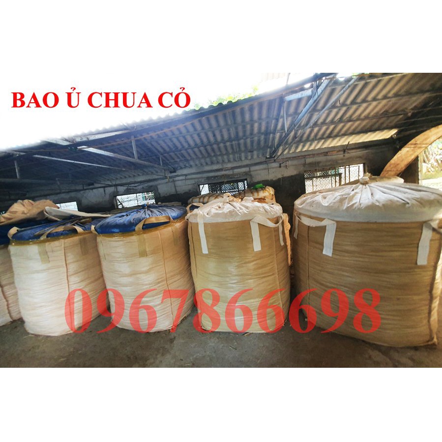 Bao ủ chua cỏ rất bền và hiệu quả Gumbo 2 lớp có nilon trắng dày có hàn đáy