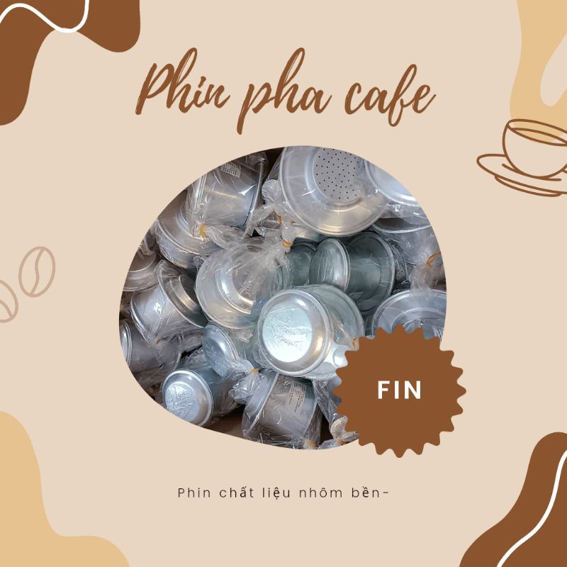Phin nhôm pha cà phê 25g, phin pha cà phê giữ nhiệt tốt bền đẹp dễ sử dụng-logo king coffee