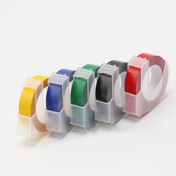 Băng Keo 9mm Dập Nổi 3D Cho Máy In DYMO1610 Motex1540