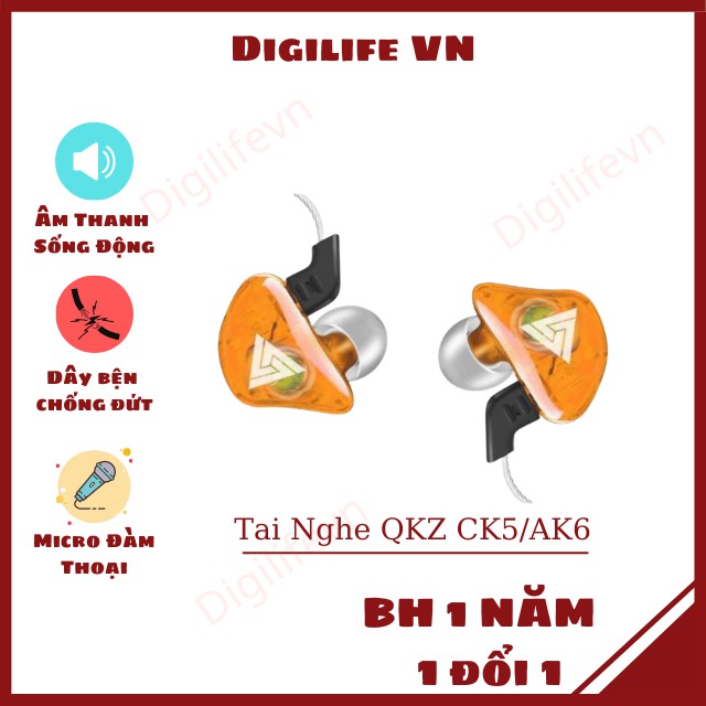 [CÓ MICRO] Tai Nghe Gaming QKZ AK6/CK5 Chống Ồn Chơi Game PUBG Free Fire, Liên Quân, Nghe Nhạc Dance, EDM