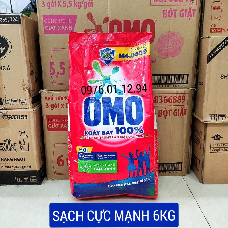 [Mẫu mới] Bột giặt Omo 6kg - Sạch cực nhanh - Comfort 5,5kg