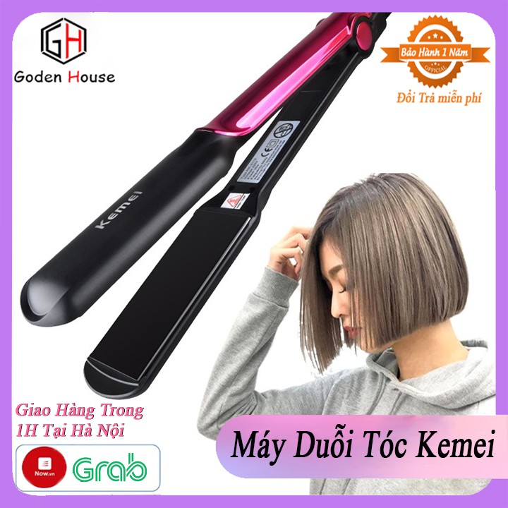 Máy duỗi tóc KEMEI 2113 với 4 mức chỉnh nhiệt, máy ép tóc thẳng cầm tay giúp bạn làm thẳng tóc dễ dàng và an toàn