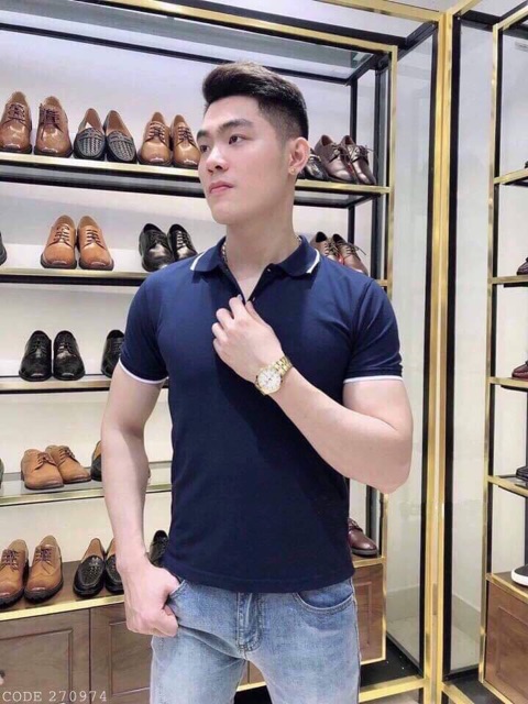 Áo Thun Nam Cổ Bẻ Viền Thanh Lịch (Ảnh + Video Thật) | BigBuy360 - bigbuy360.vn