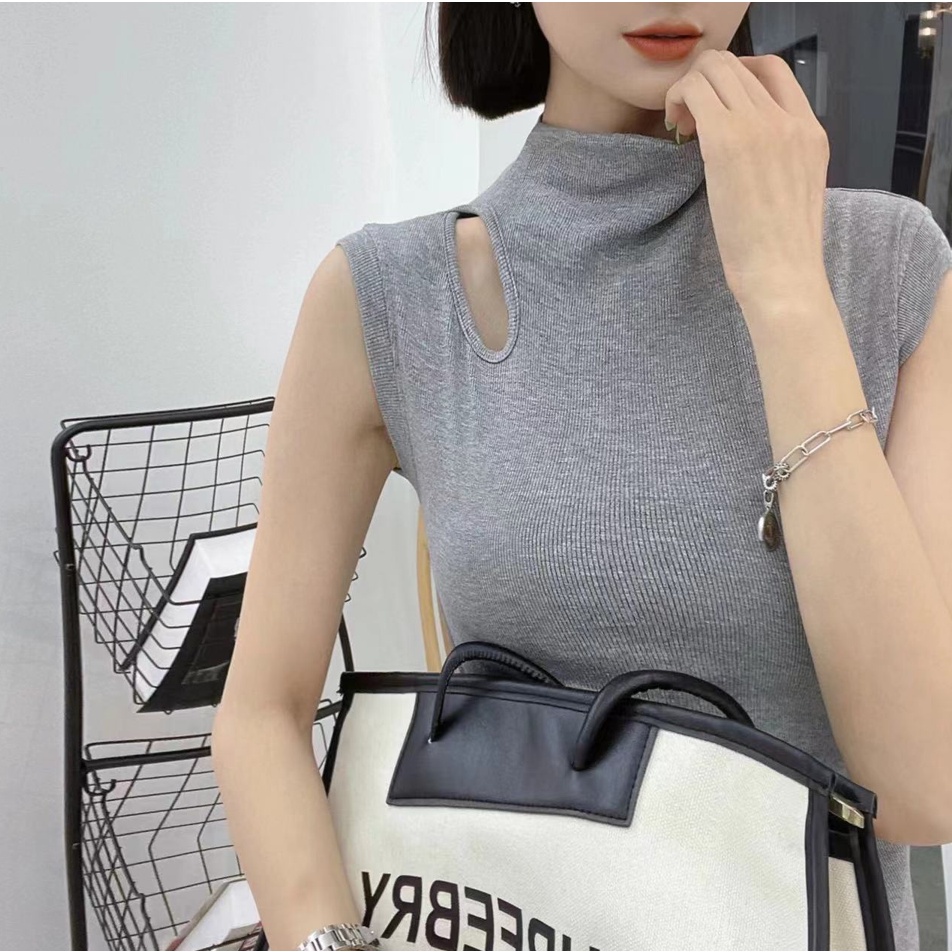 Áo Thun Nữ Cổ Lọ Dáng Ôm Phong Cách Hàn Quốc