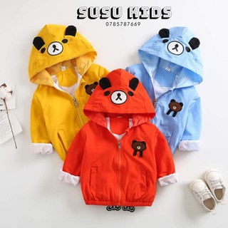 Aó Khoác Dù Bé Trai Bé Gái 2 Màu - 2 Lớp Cực Dễ Thương -