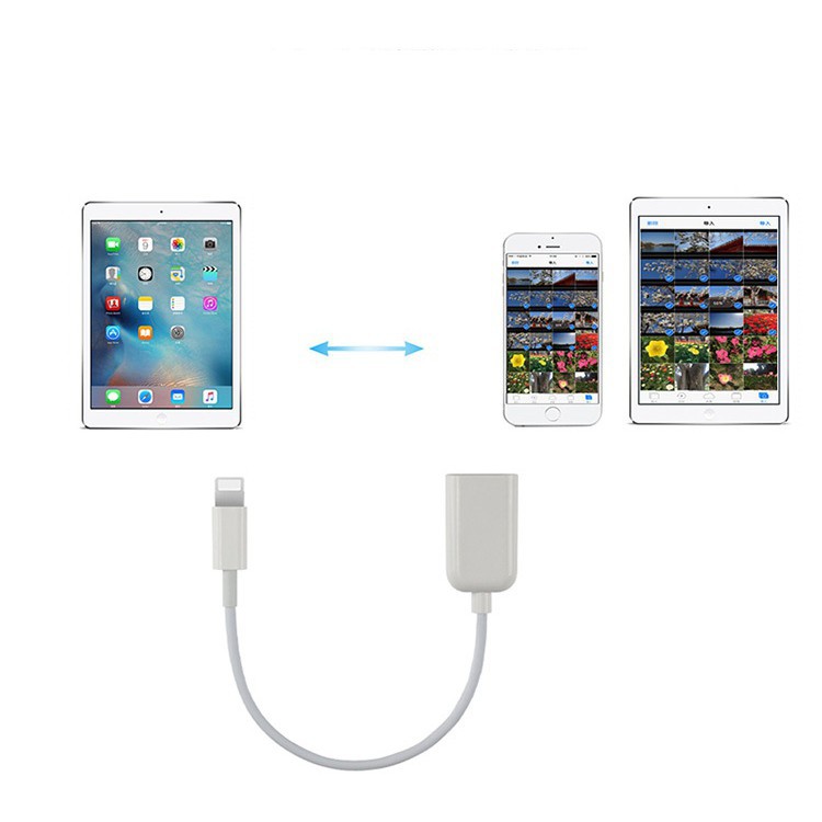 Cáp OTG iphone, iPad cổng Lightning kết nối bàn phím