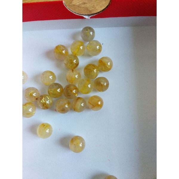 Hạt tóc vàng làm đồ handmade