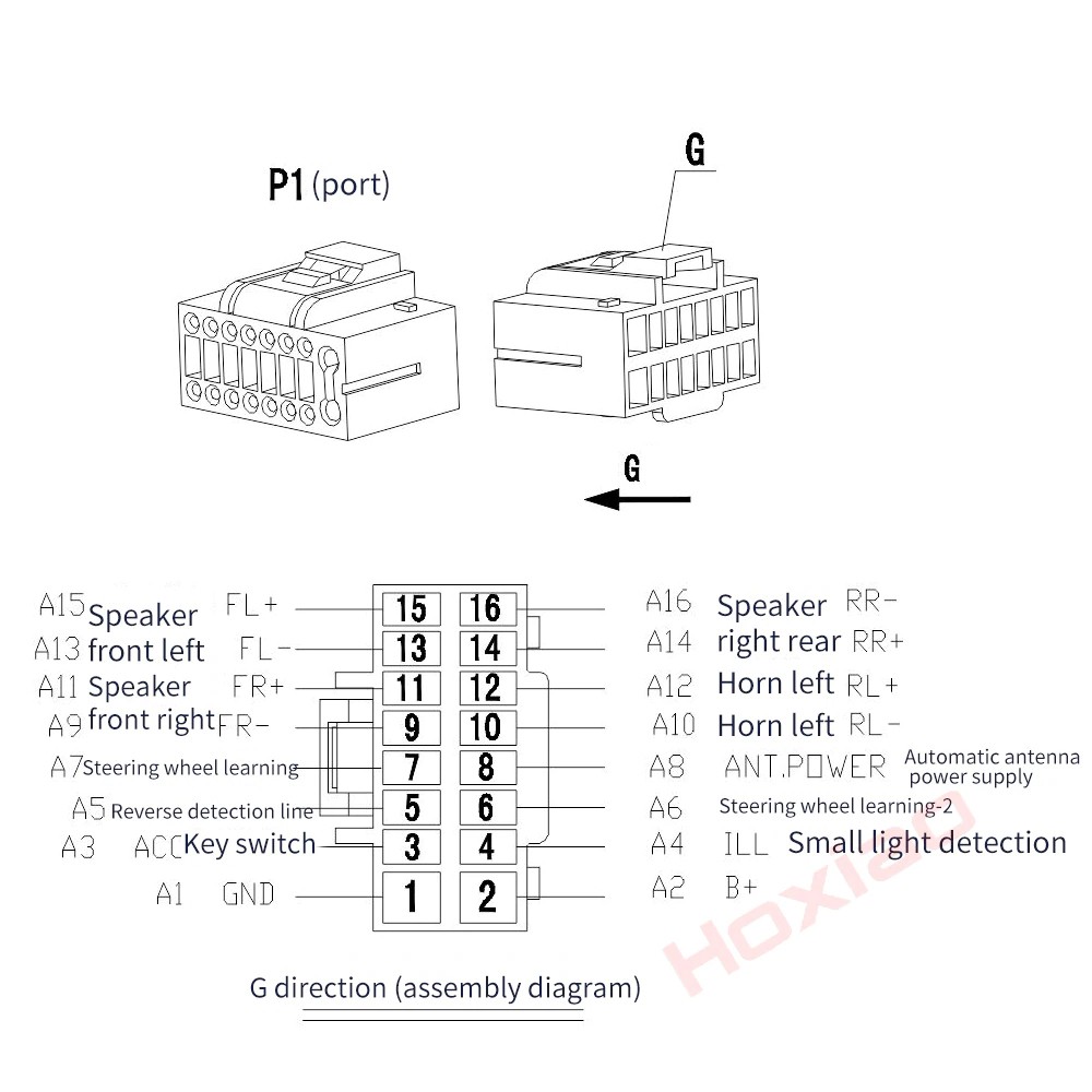 Dây nguồn màn hình Android Kia Soluto, Kia Morning, Kia K2 K3 K4, Huyndai I10 Huyndai Accent - 16Chân