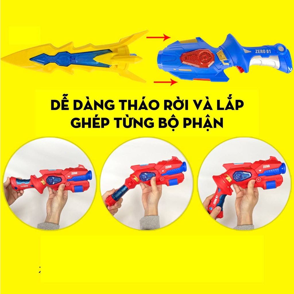 Đồ Chơi Súng Biến Hình Kiếm Ánh Sáng 3 Chức Năng SS04 (Tặng Kèm Pin) - Đô Shop