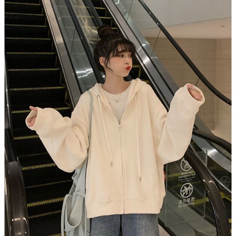 Áo KHOÁC Hoodie TRƠN có Zip Nam Nữ Ulzzang Unisex