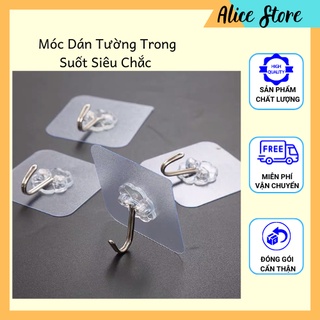 Móc Dán Tường Nhựa Trong Suốt Siêu Chắc