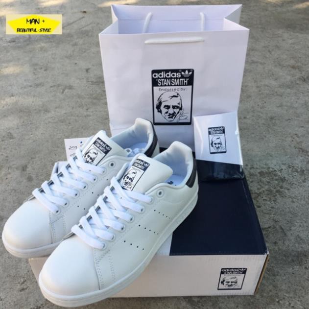 New Đủ mẫu FRESHIP (FULL BOX) Giày thể thao STAN SMITH trắng gót xanh than [.] [.] . . ✫ siêu phẩm 1212 * ۶ ↺ . []