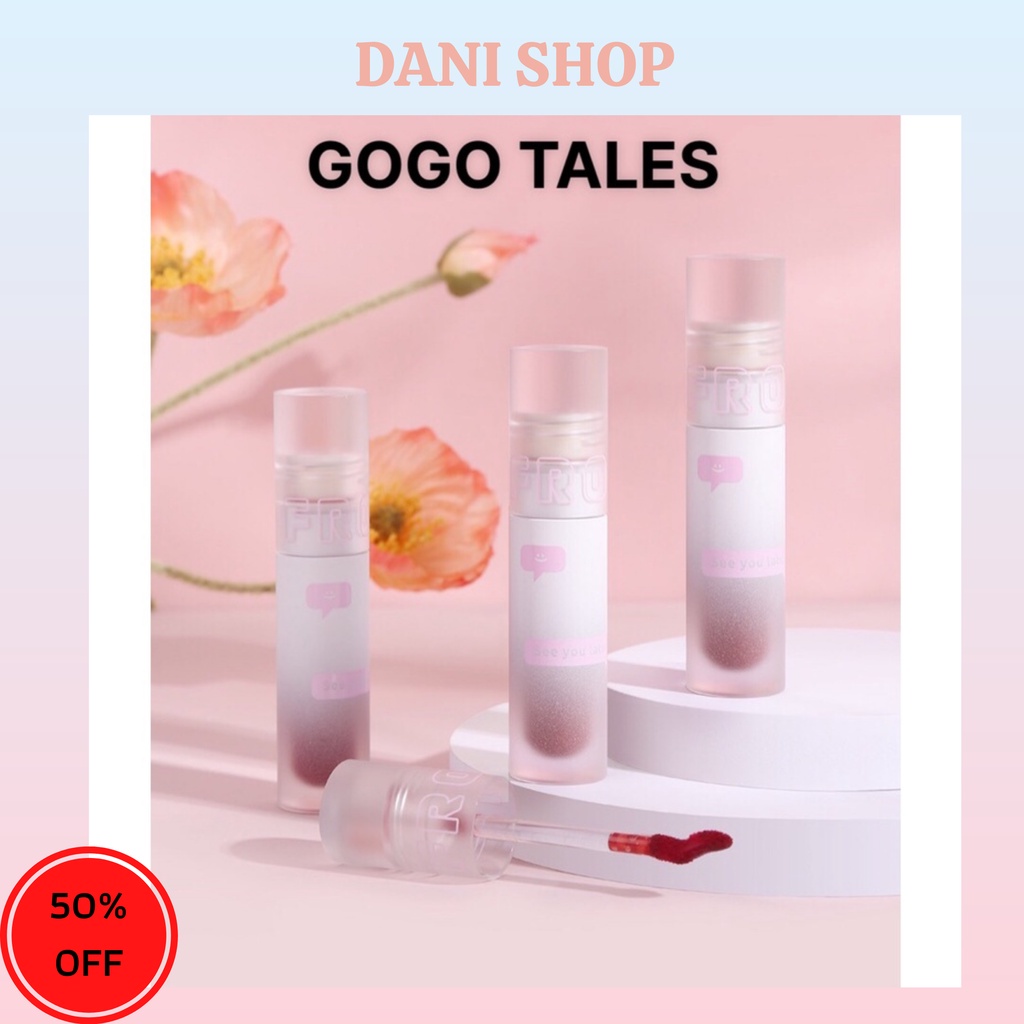 Son Kem Lì Gogo Tales Water-Sensing Bare Mist Lip Glaze 8 Màu GT286 Nội Địa Trung