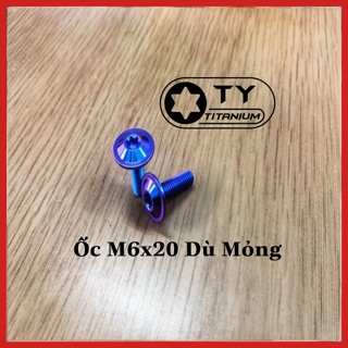 ỐC TITAN 6li20 DÙ MỎNG gắn thông dụng nhiều vị trí xe máy SHOPPHUKIENXE
