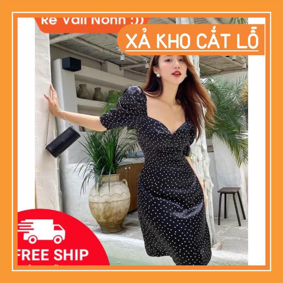 [SOC] [NEW]DAMDUTIEC Đầm đi chơi, đi dạo cổ vuông, tay lửng Davie Dress