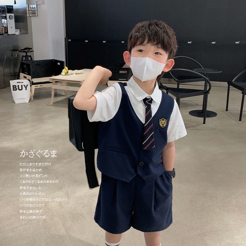 Bộ Đồng Phục Học Sinh 2022 Phong Cách Phương Tây Cho Bé Trai
